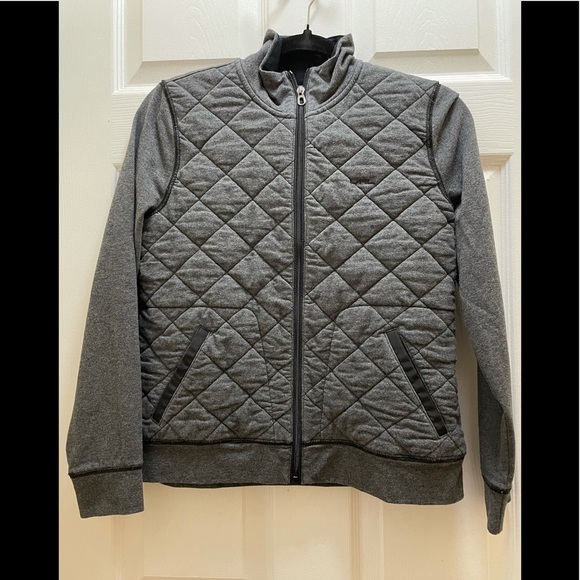 Lauren Active Ralph Lauren Gray Quilted Zip Up Jacket Size MP - Picture 1 of 4